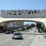 Una de las entradas a Marbella
