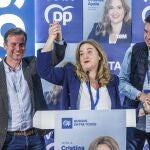 Cristina Ayala junto a Borja Suárez y Ángel Ibáñez