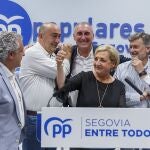 Mazarías, De Vicente, Vázquez, Bravo y Paloma Sanz celebran la victoria en Segovia