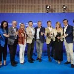 El presidente de la Junta y el secretario general del PP-A, junto a los alcaldes y candidatos populares en las ocho capitales andaluzas
