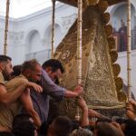 El inicio de la procesión de El Rocío