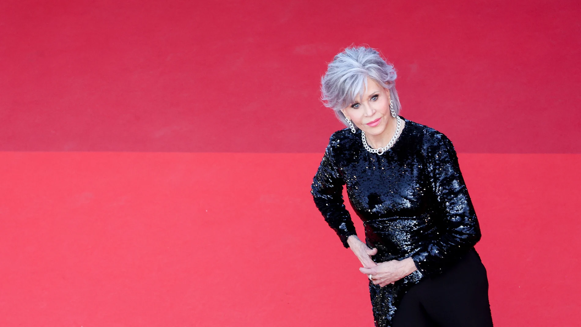 Jane Fonda arrives for the Closing Ceremony at the 76th annual Cannes Film Festival, in Cannes, France