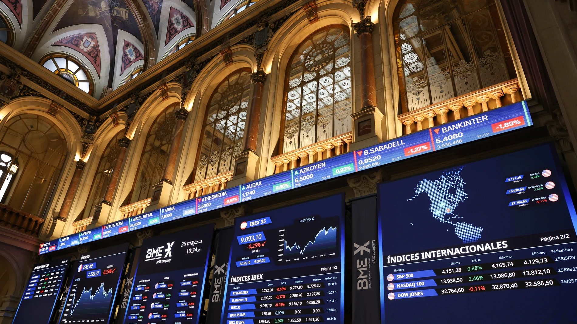 Economía/Bolsa.- El Ibex pierde los 9.200 puntos en la media sesión tras la convocatoria de elecciones anticipadas