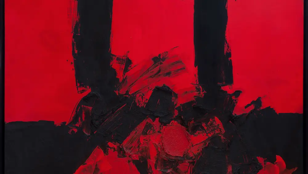 Nº 280, 1962. Óleo y arena sobre lienzo, 114 x 162 cm. Colección del artista.