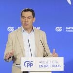 Moreno en su intervención en la Junta Directiva del PP-A