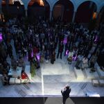 El presidente de la Fundación Cajasol, Antonio Pulido, durante la presentación de la memoria