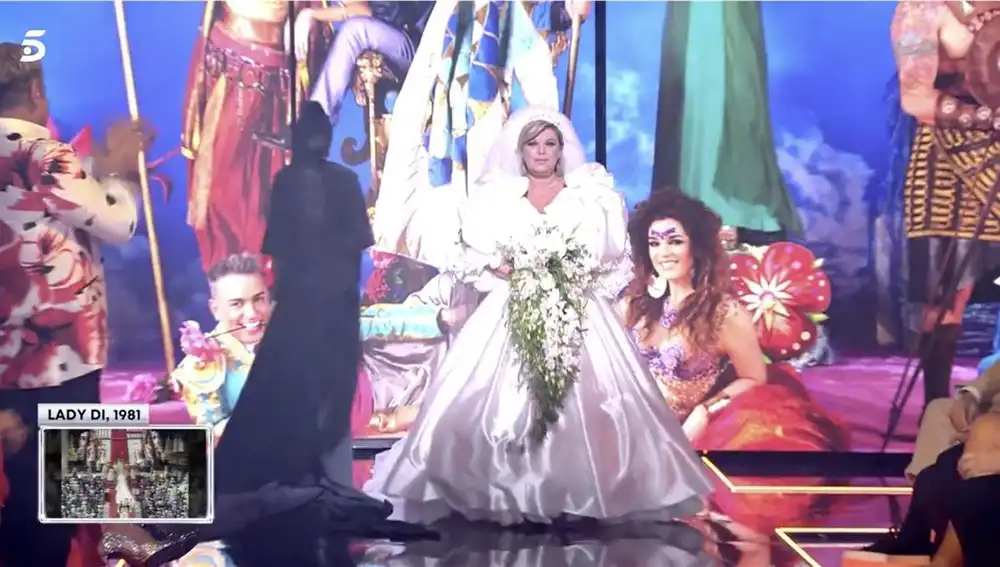 Terelu Campos, vestida de novia en la última "Sálvame Fashion Week"