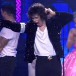 Alfred García durante su magnífica imitación de Michael Jackson