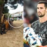 Lugar del accidente de Sergio Rico