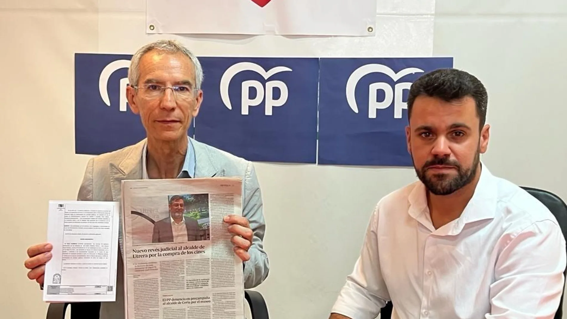 Curro Jiménez y el secretario general del PP de Sevilla