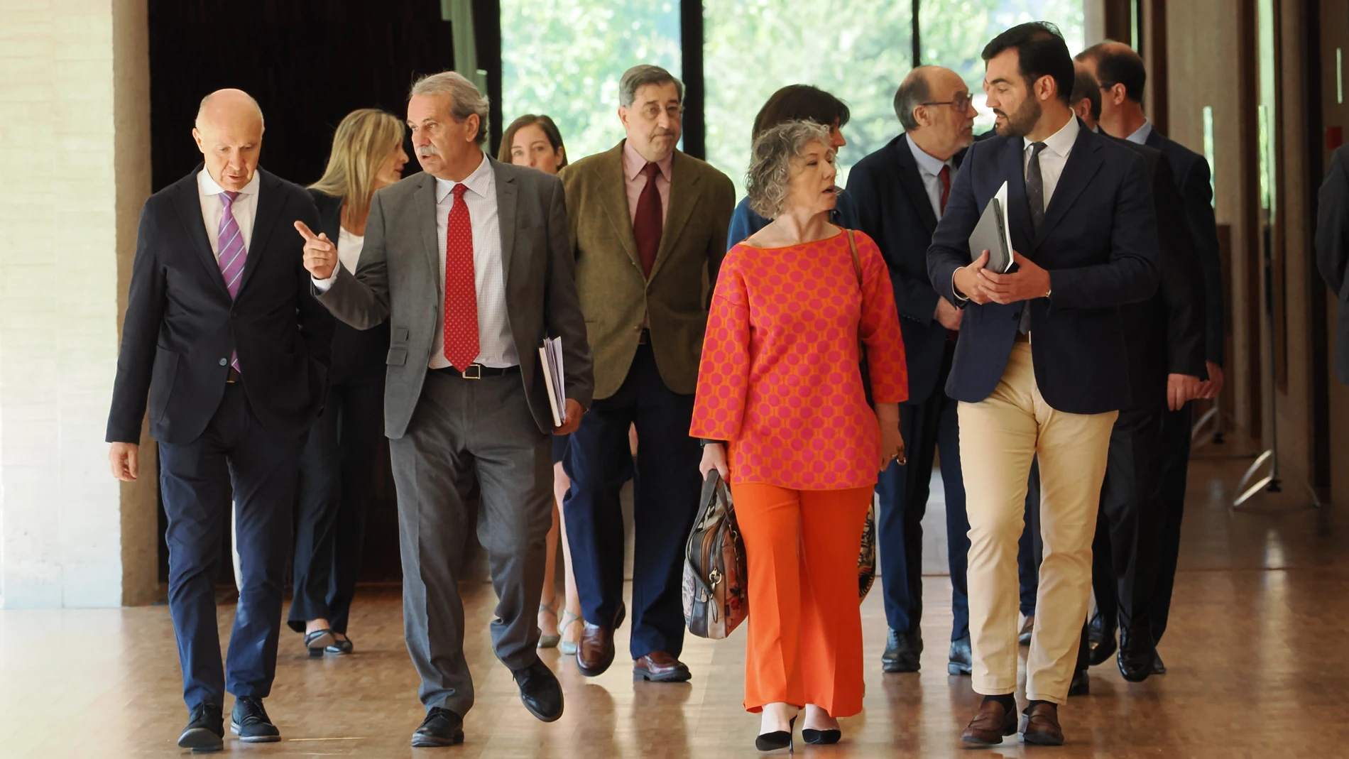 El presidente del Consejo Consultivo junto a su equipo en las Cortes