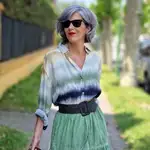 Carmen Gimeno co falda de Zara.