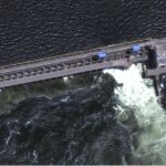 La presa de Kajovka tras su voladura
