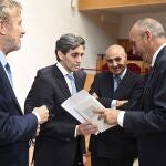 El presidente ejecutivo de Telefónica, José María Álvarez-Pallete tras impartir una conferencia en el Paraninfo de la Universidad de Burgos.