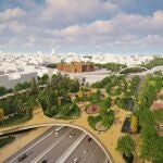 Recreación de la plataforma que unirá, sobre la M-30, los distritos de Salamanca y Ciudad Lineal