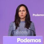 Ione Belarra, durante su intervención hoy
