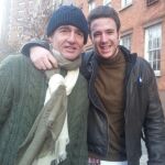 Alessandro Lequio con su hijo Aless