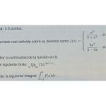 Este es el ejercicio de la opción B del examen de matemáticas de la Comunidad de Madrid por el que se ha creado polémica 