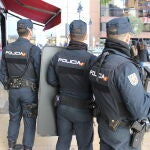 Un grupo de policías nacionales 