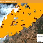 Monitorización de Telespazio del incendio de Las Hurdes
