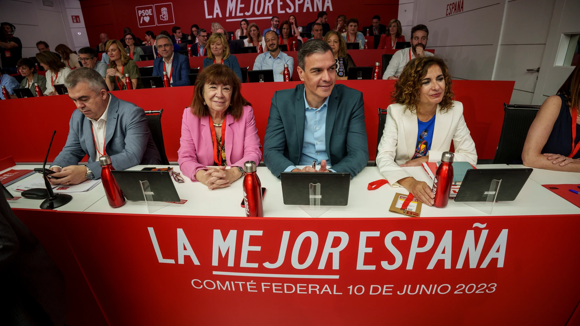 Pedro Sanchez en la Ejecutiva del PSOE en Ferraz