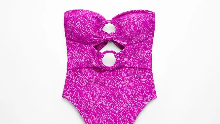 Bañador cut out jacquard