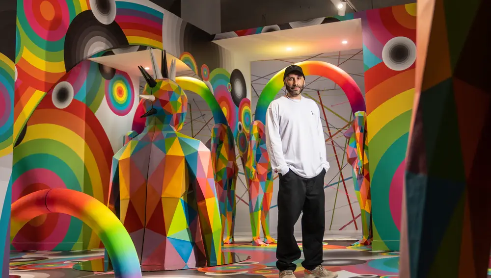 Nacho Blumen en el nuevo Museo Gran Via, con una exposicion de Okuda