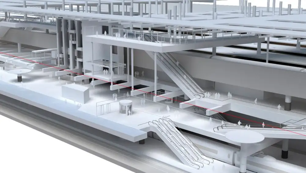 Así será la futura estación pasante de Atocha que conectará toda la red de alta velocidad