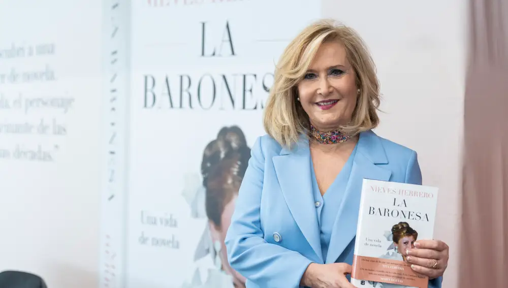 Nieves Herrero, durante la presentación de su libro La Baronesa.