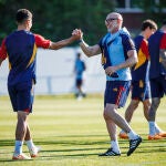 Entrenamiento selección española en Enschede