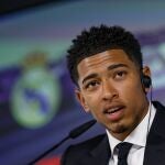 Bellingham, en su primera rueda de prensa con el Real Madrid
