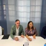 Miriam Andrés (PSOE) comparece con Domiciano Curiel (Vamos Palencia)