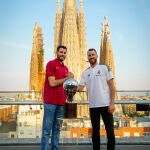 Abrines y Sergio Rodríguez, en la presentación de la final