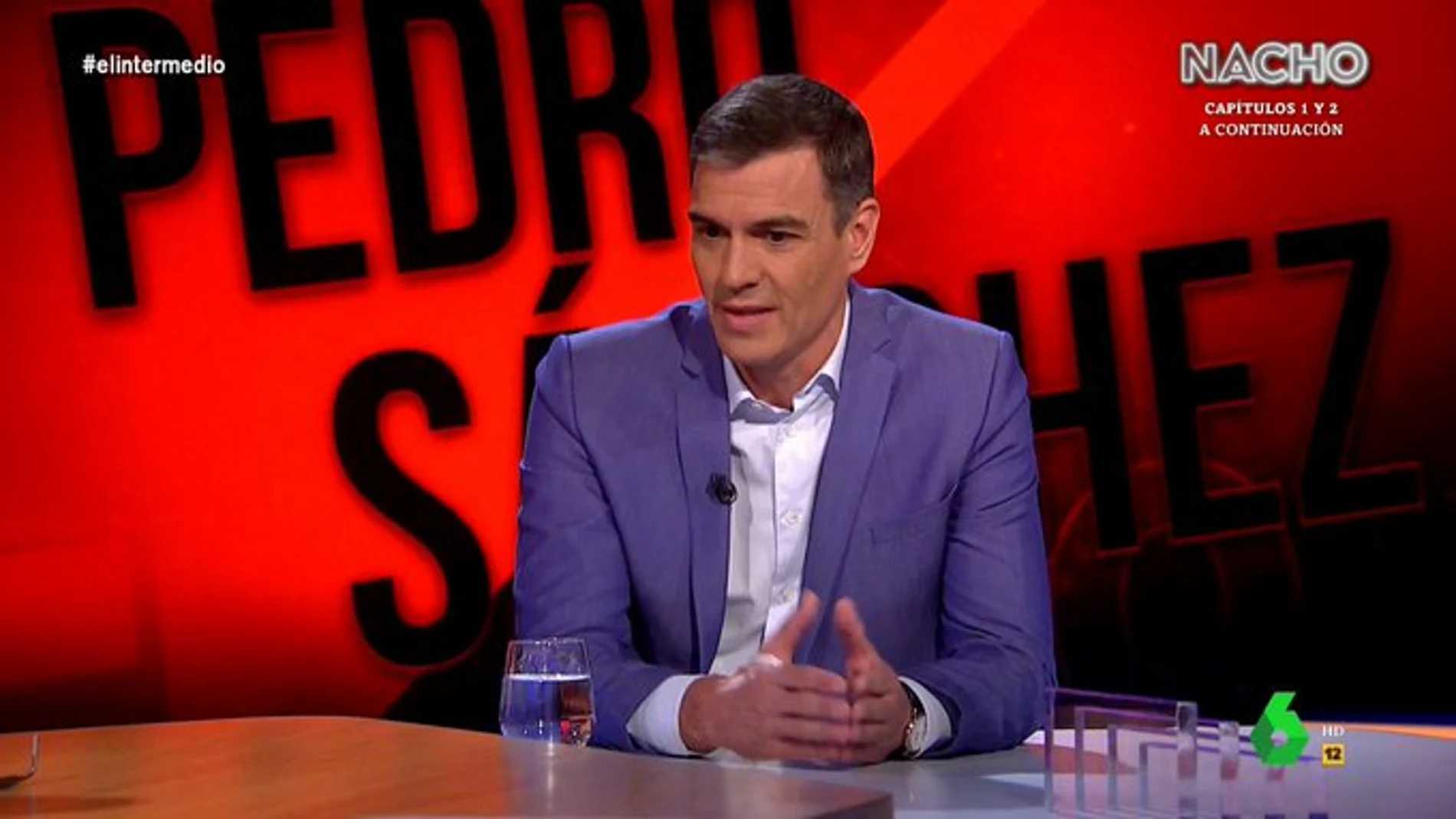 Pedro Sánchez en el plató de 'El Intermedio'