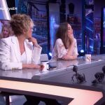 Cristina Pardo, Tamara Falcó y Pablo Motos durante la tertulia de los jueves de 'El Hormiguero'