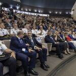 El ministro del Interior, Fernando Grande-Marlaska, clausura la III edición del CiberWall, congreso sobre ciberseguridad que ha reunido en la Escuela Nacional de Policía a más de 6.000 asistentes presenciales y ponentes de primer nivel tanto nacionales como internacionales. Le acompaña el director general de la Policía, Francisco Pardo, otros mandos policiales y diversas autoridades