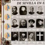 Manuel González-Serna, arriba a la izquierda, junto al resto de mártires sevillanos de la Guerra Civil