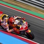 Marc Márquez, durante la jornada del viernes en Assen