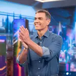 Pedro Sánchez con look casual en 'El Hormiguero'.
