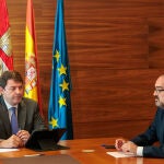 El presidente Alfonso Fernández Mañueco se reúne con el alcalde de Ponferrada, Marco Morala