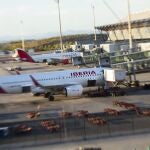 Aviones de la compañía Iberia en el Aeropuerto de Adolfo Suárez Barajas Madrid