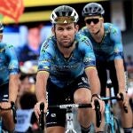 Cavendish, antes de la salida de la tercera etapa del Tour