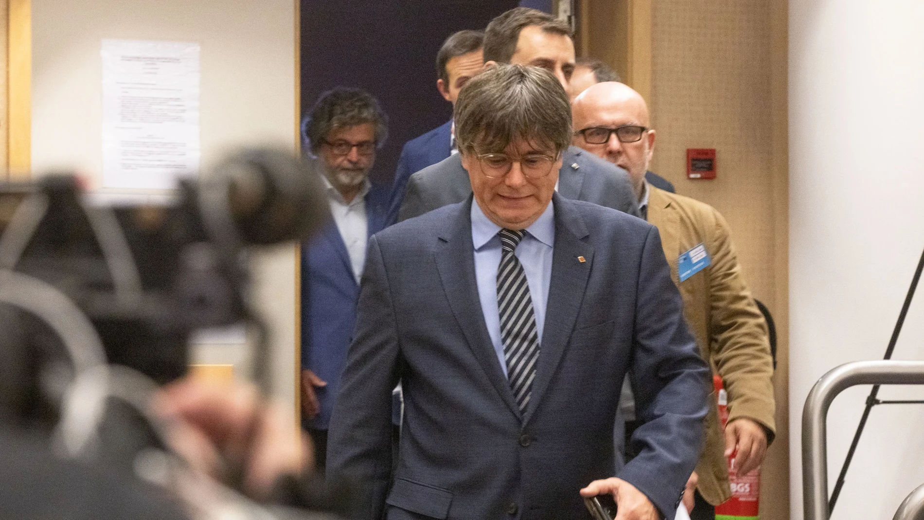 El expresidente catalán Carles Puigdemont durante una rueda de prensa