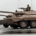 Un vehículo AMX-10 de fabricación francesa