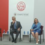 Jesús Ponce y Natividad Calvente, durante la inauguración del I Curso Novartis-UCM