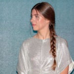 La Infanta Sofía con vestido plaetado.