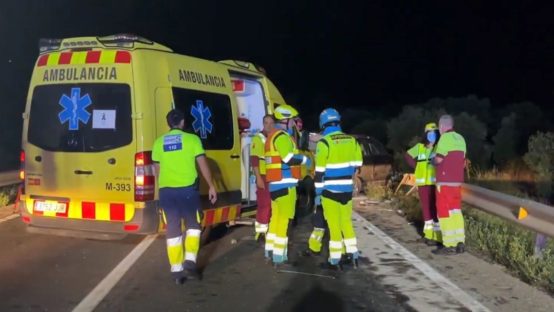 Colisión entre dos vehículos en Los Santos de la Humosa, Comunidad de MadridEMERGENCIAS 112 COMUNIDAD DE MAD06/07/2023