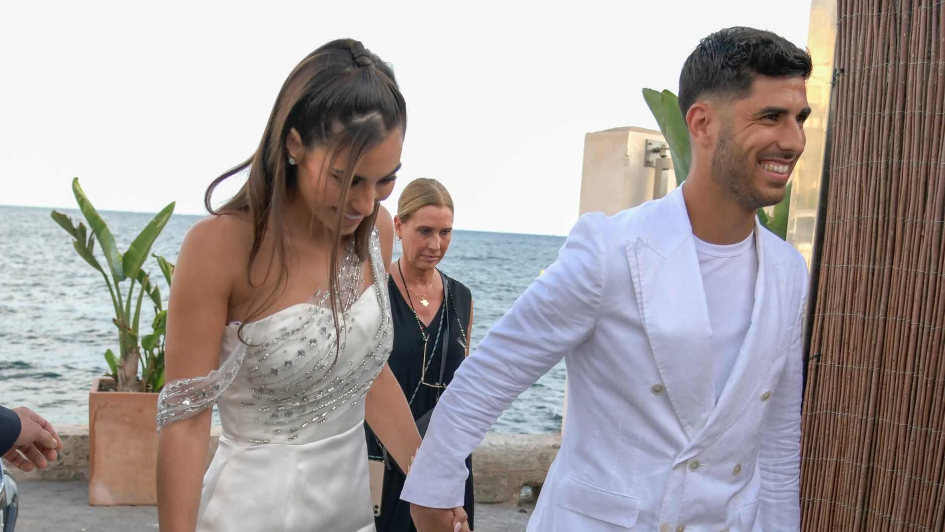 Sandra Garal y Marco Asensio en su preboda en Mallorca.