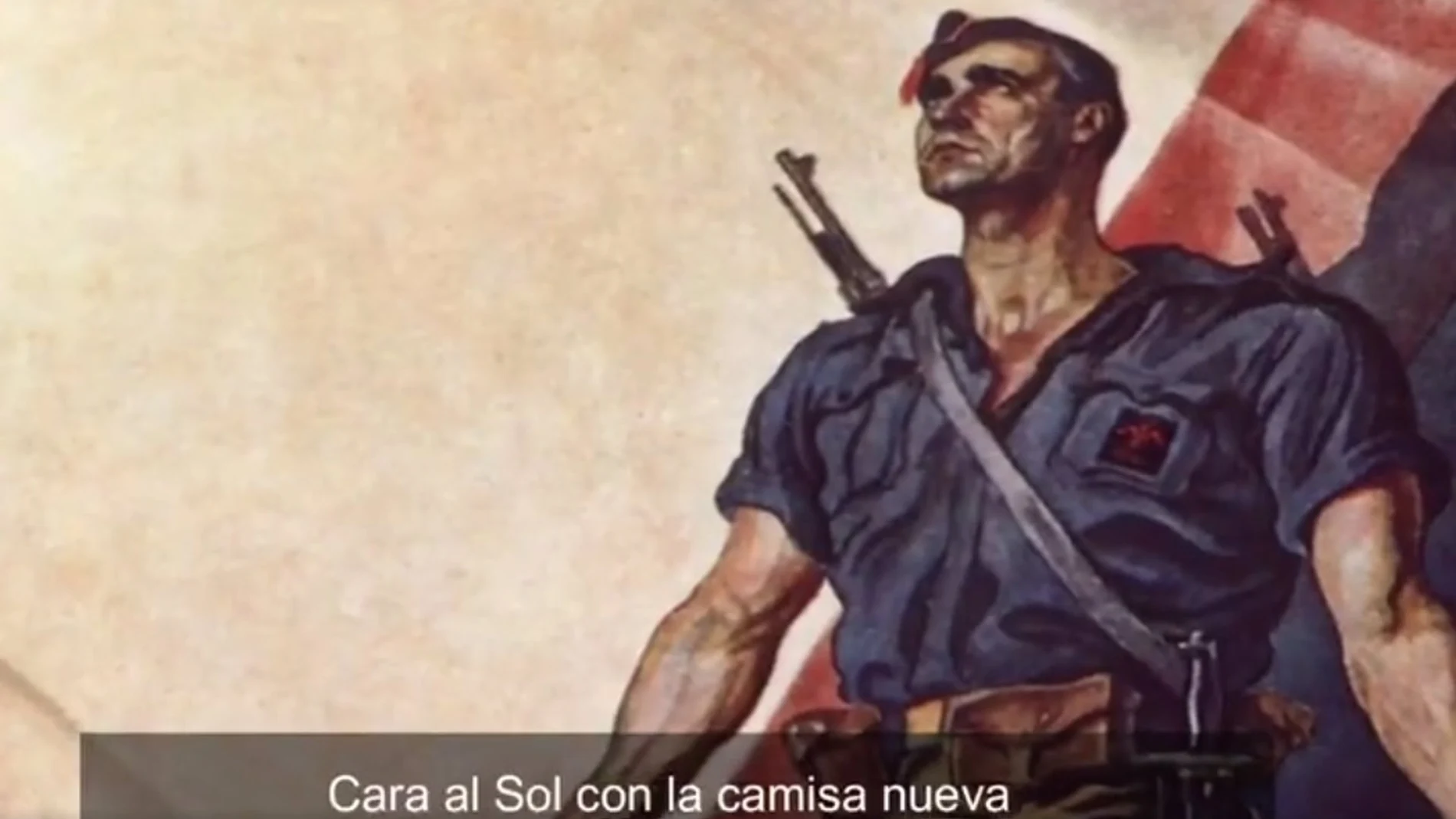 Fragmento del anuncio electoral de Falange