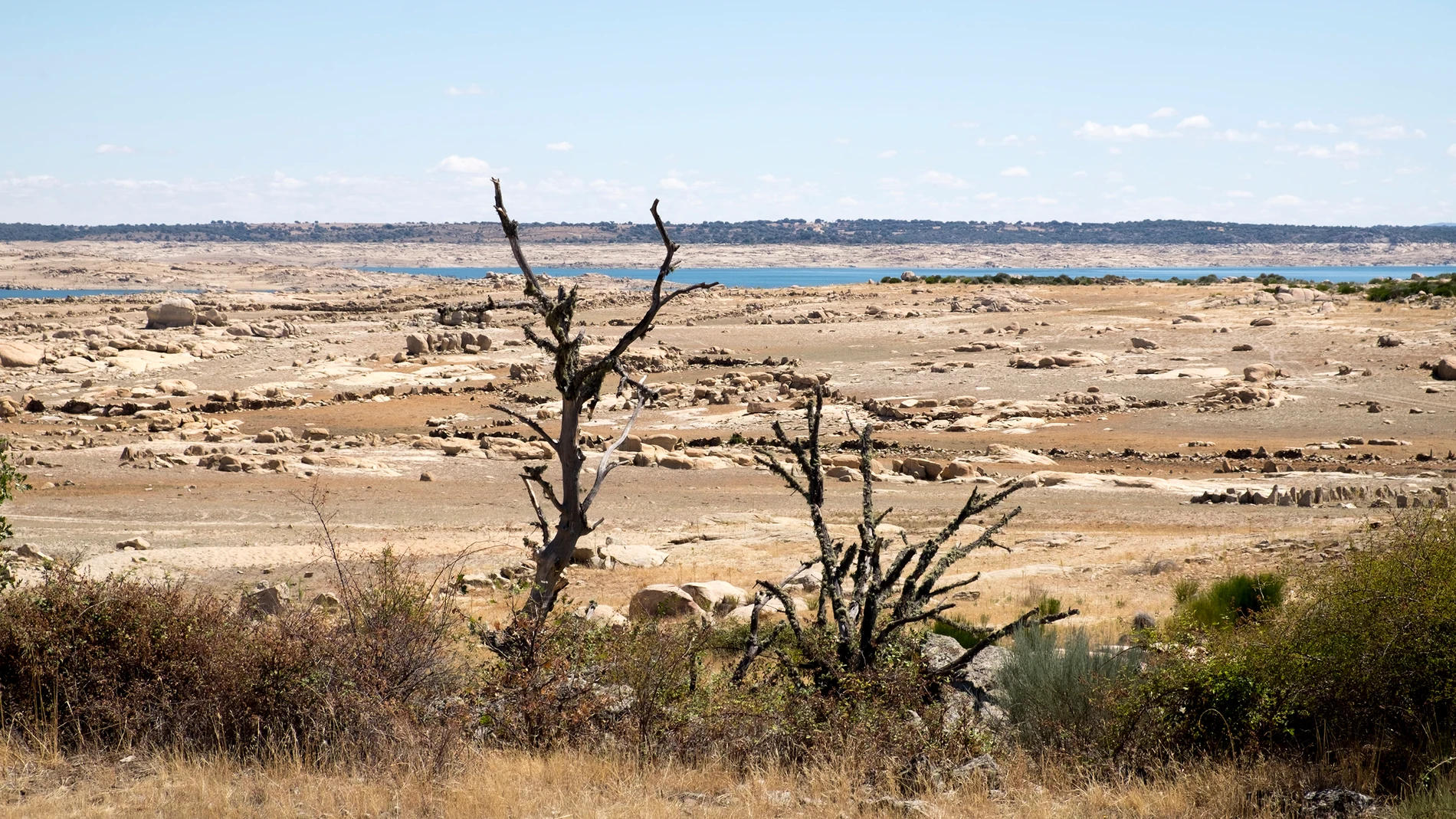 Embalse de Almendra practivamente seco